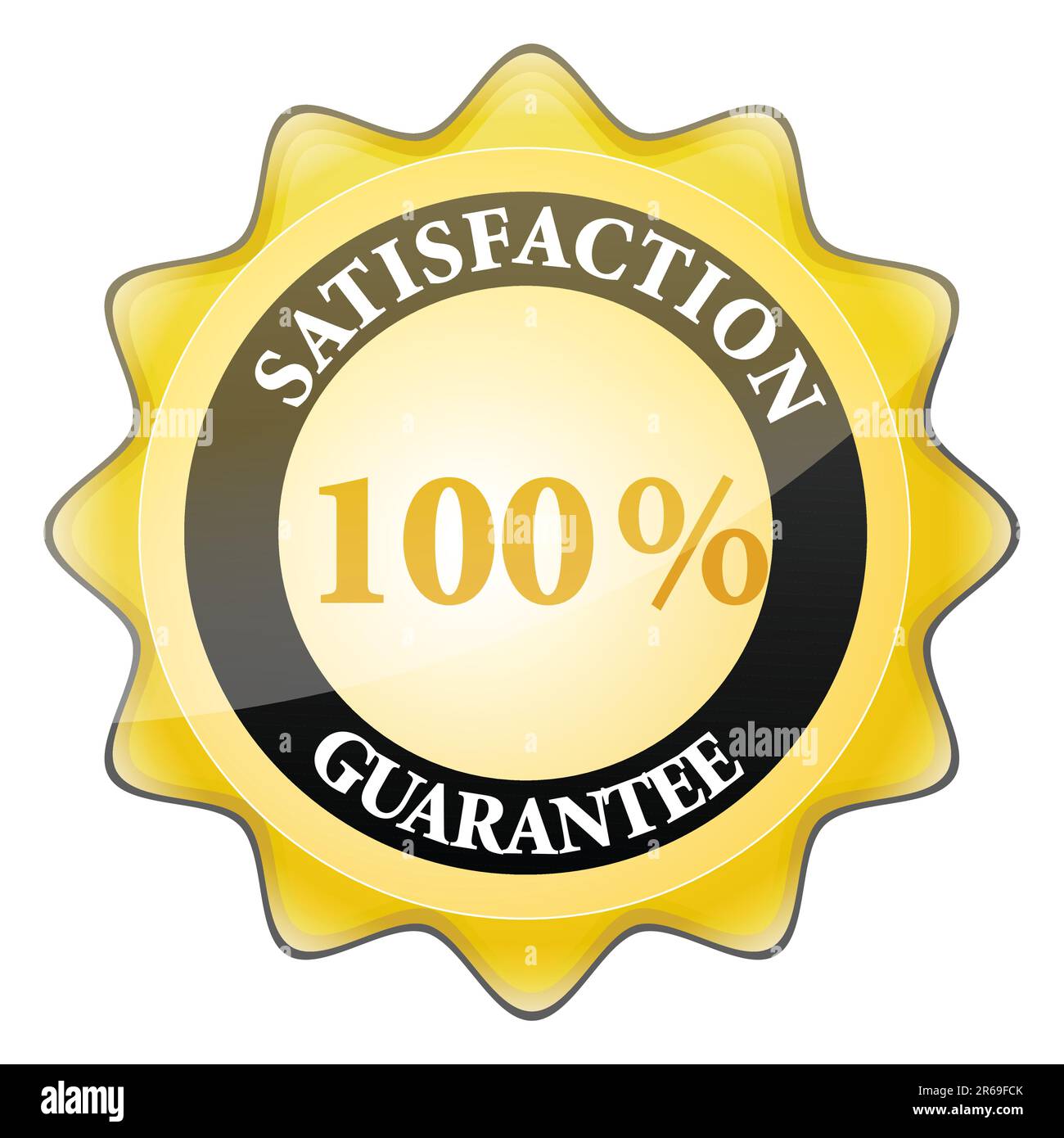 illustration of 100 satisfaction guaranteed sign Stock Vector Image