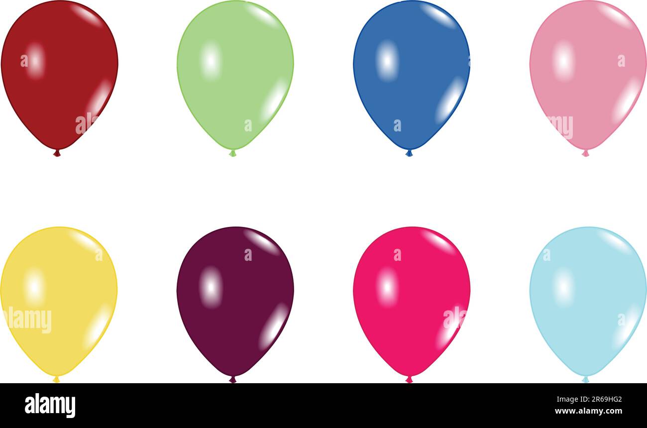 Set balloons are isolated on white background. Vector Stock Vector ...