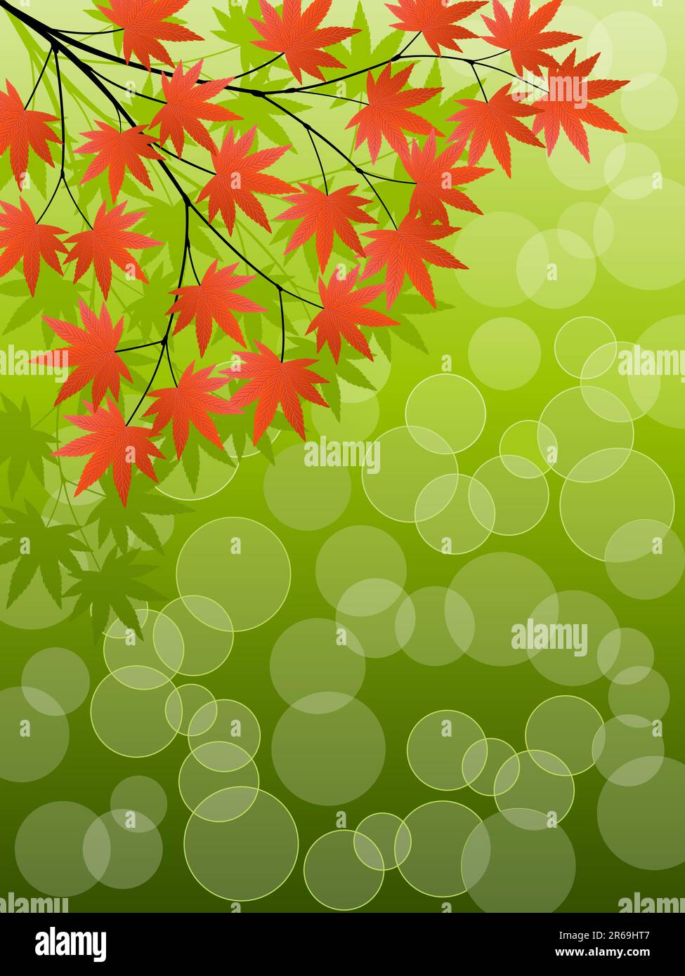 Abstract background with a tree branch. Vector illustration Stock ...
