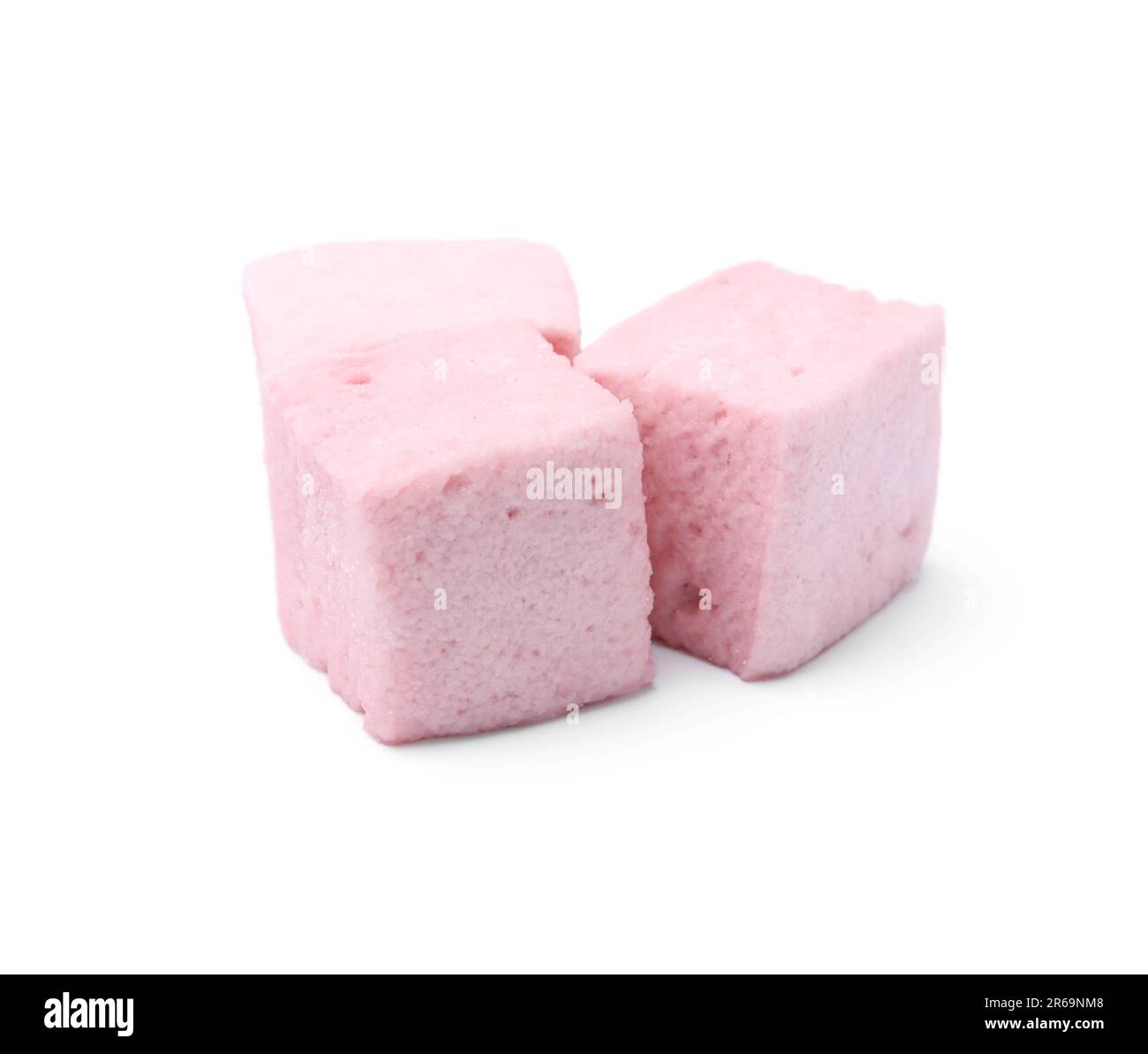 Delicious sweet puffy marshmallows on white background Stock Photo - Alamy