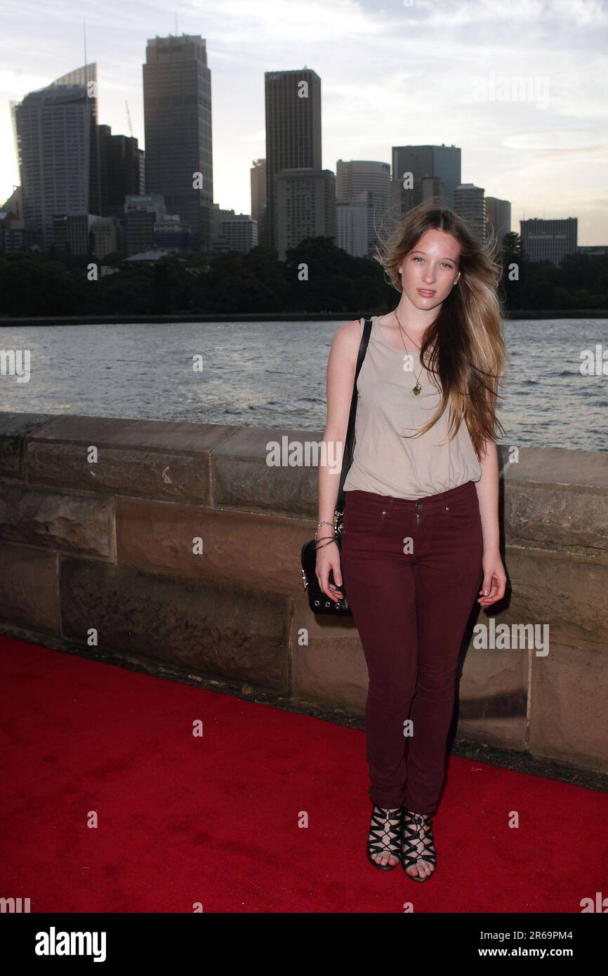 Sophie Lowe Sydney's annual Open-Air Cinema, beautifully situated on the shores of Sydney Harbour, kicks off its 2011 season with  the Sydney premiere of 'Burlesque' starring Cher and Christina Aguilera Sydney, Australia - 12.01.11 Stock Photo