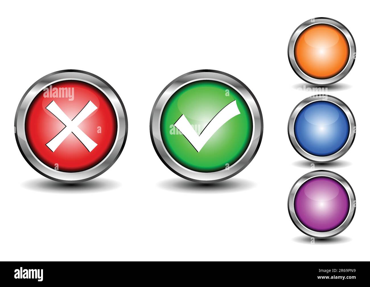 Vector illustration of check mark buttons Stock Vector Image & Art Alamy