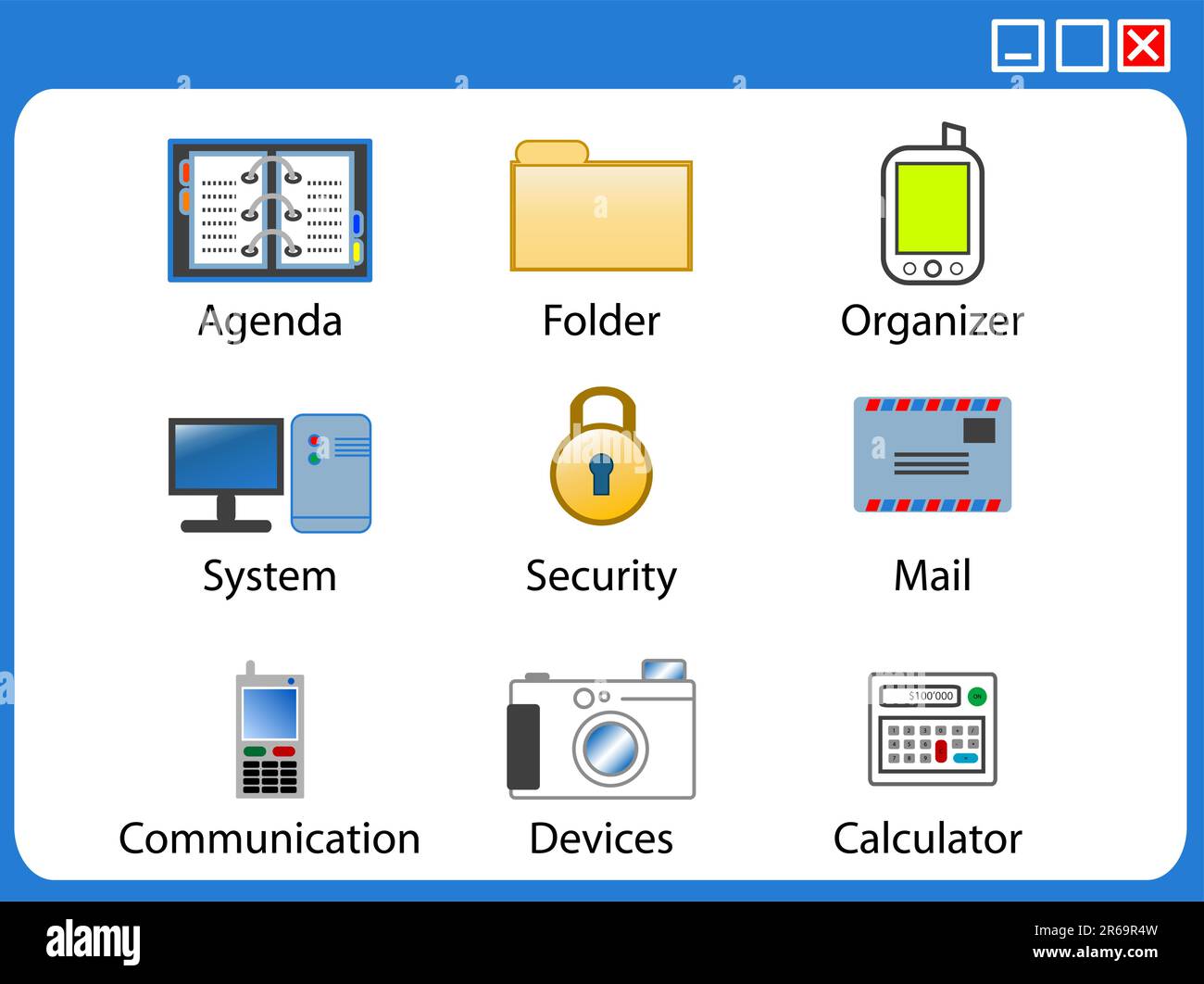 Vector icons with technology devices and security theme Stock Vector ...