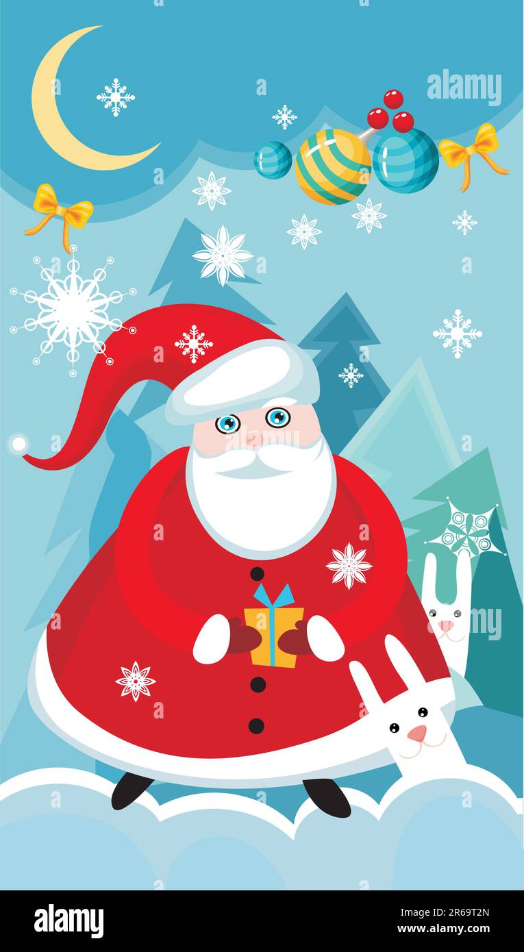 vector illustration of a christmas card Stock Vector Image & Art - Alamy