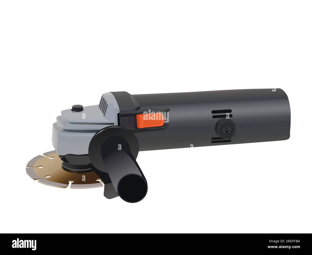 angle grinder isolated over white background Stock Vector