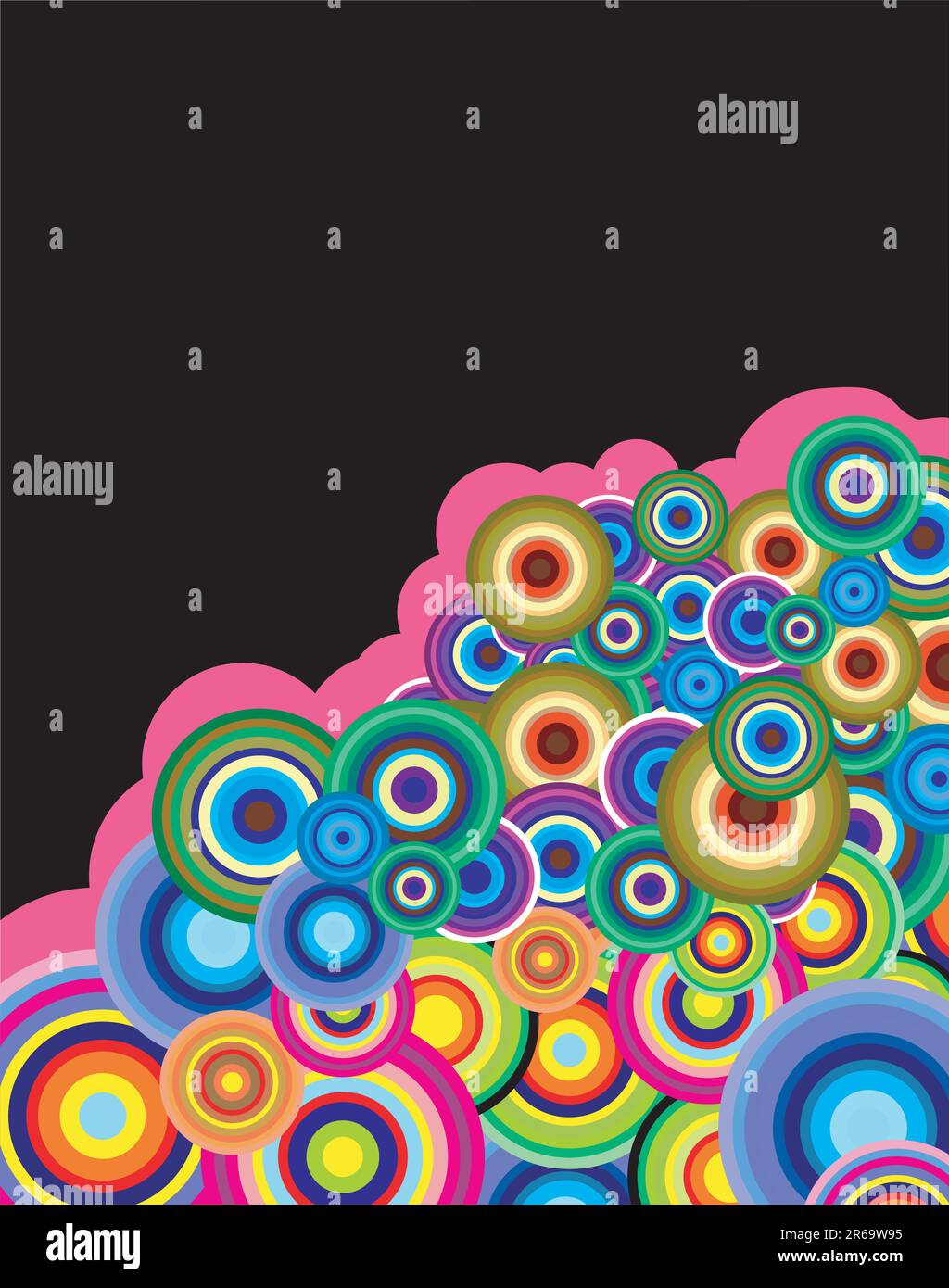 Colorful Bubbles fantasy art background Stock Vector
