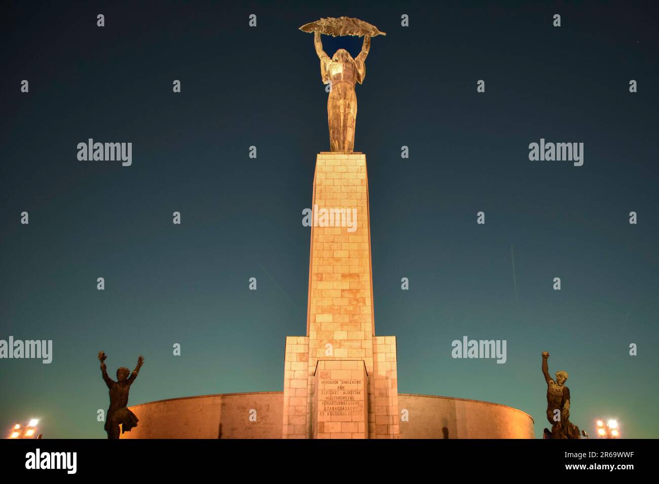 The Liberty Statue at the Citadella on Gellért Hill - Budapest, Hungary Stock Photo