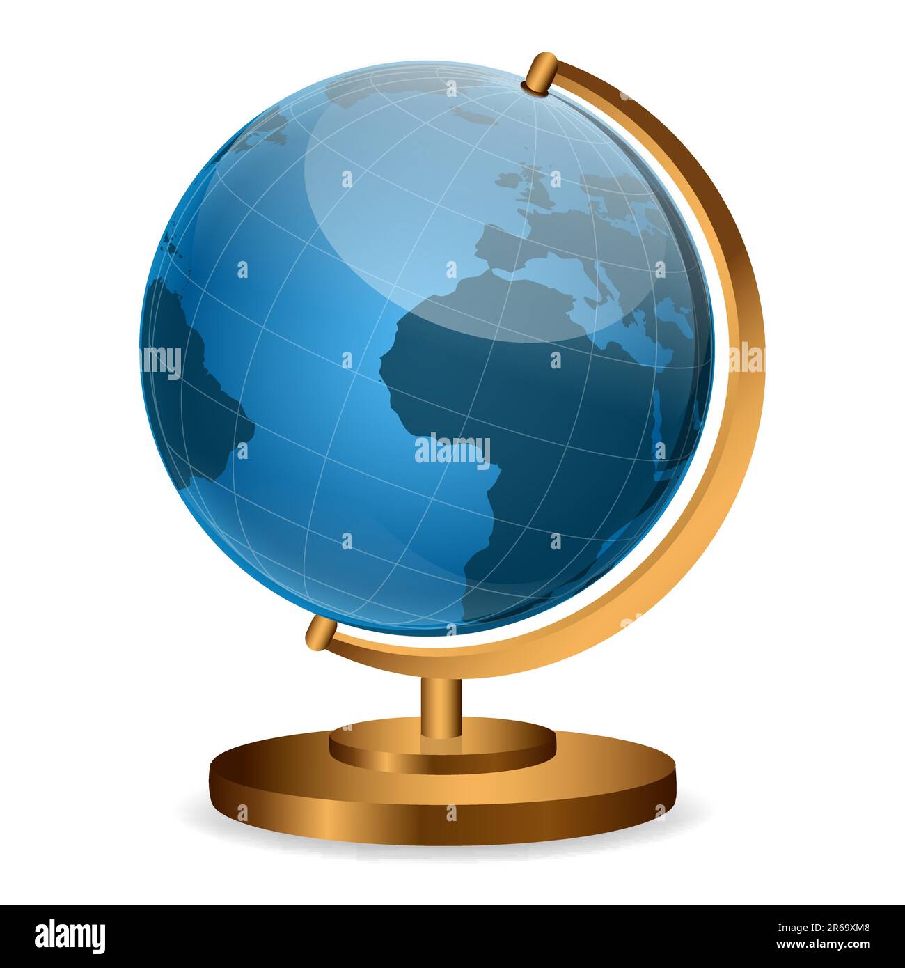 illustration of world globe on white background Stock Vector Image ...