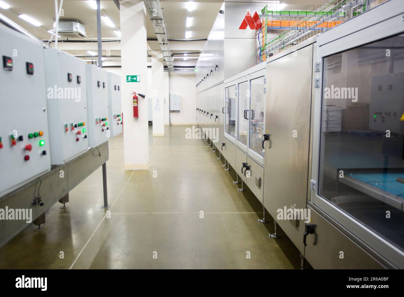 The industrial electrical machines in a factroy Stock Photo