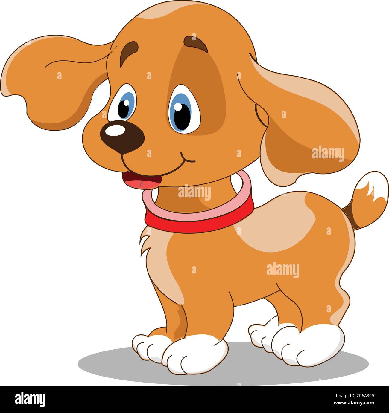 Illustration of the cute fun puppy Stock Vector Image & Art - Alamy
