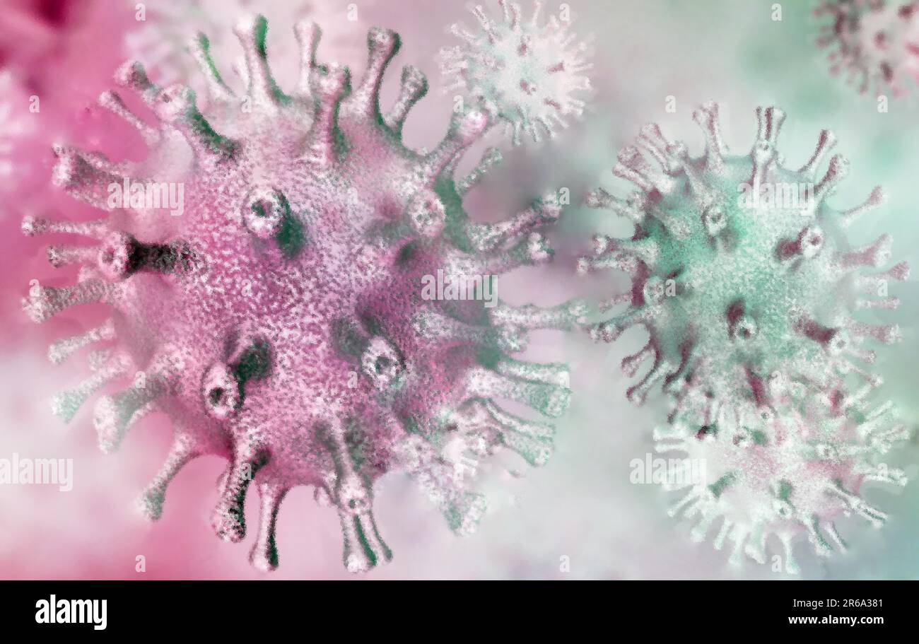 Viruses can make people sick like hepatitis or aids, illustration, natural science, biology, illustration, natural science, biology, abstract art Stock Photo