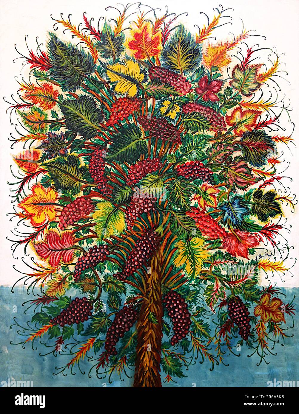 Séraphine de Senlis - Séraphine Louis - Bunches of Grapes - c1930 Stock