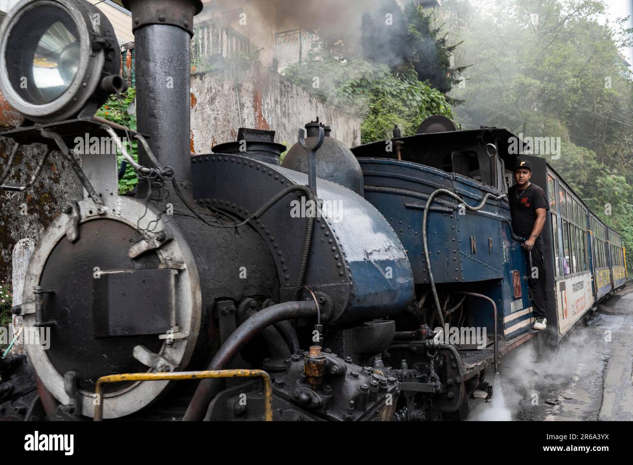 DARJEELING, INDIA, MAY 25 A steam loco engined toy train of Darjeeling