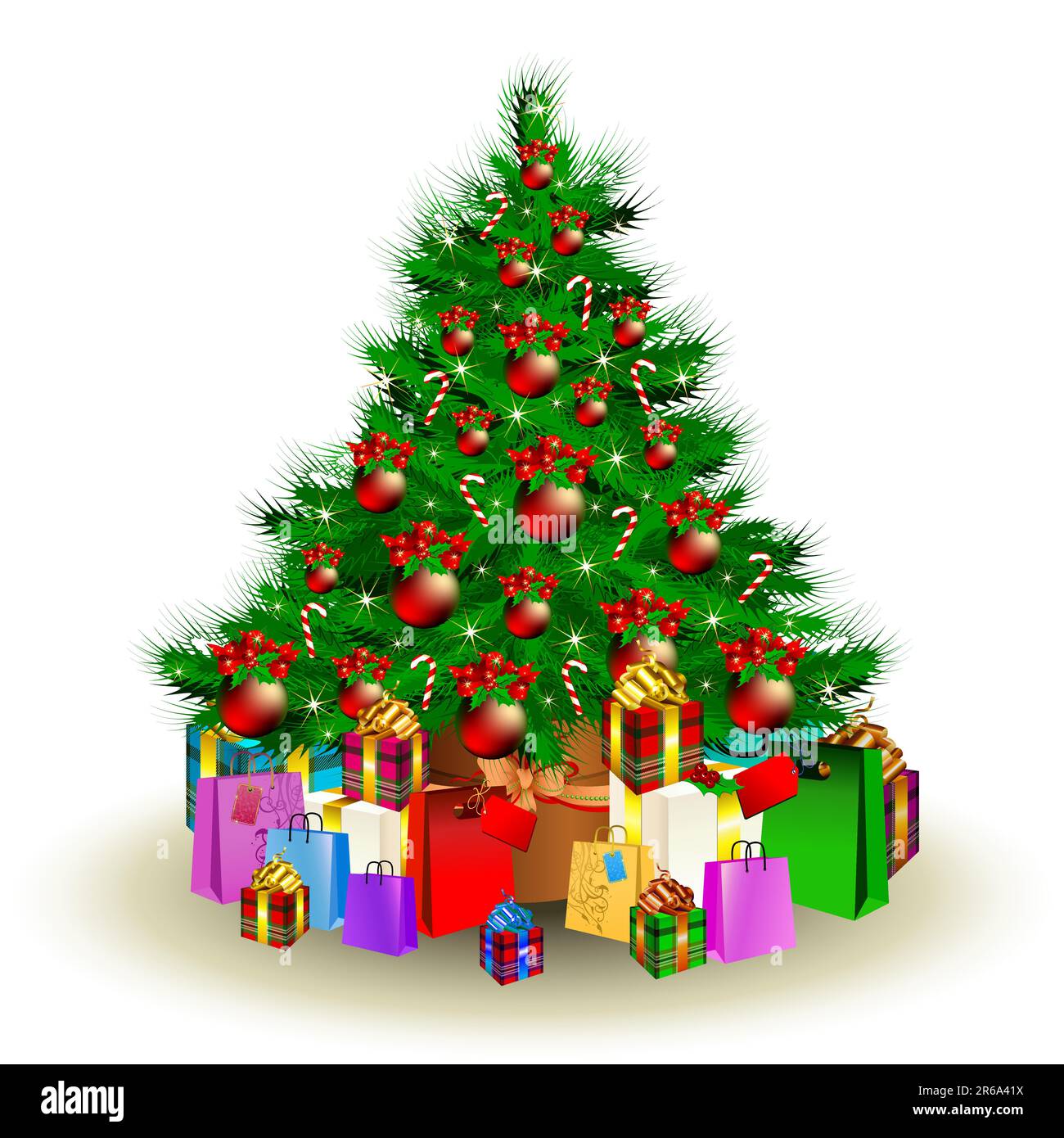 christmas fir, this  illustration may be useful  as designer work Stock Vector