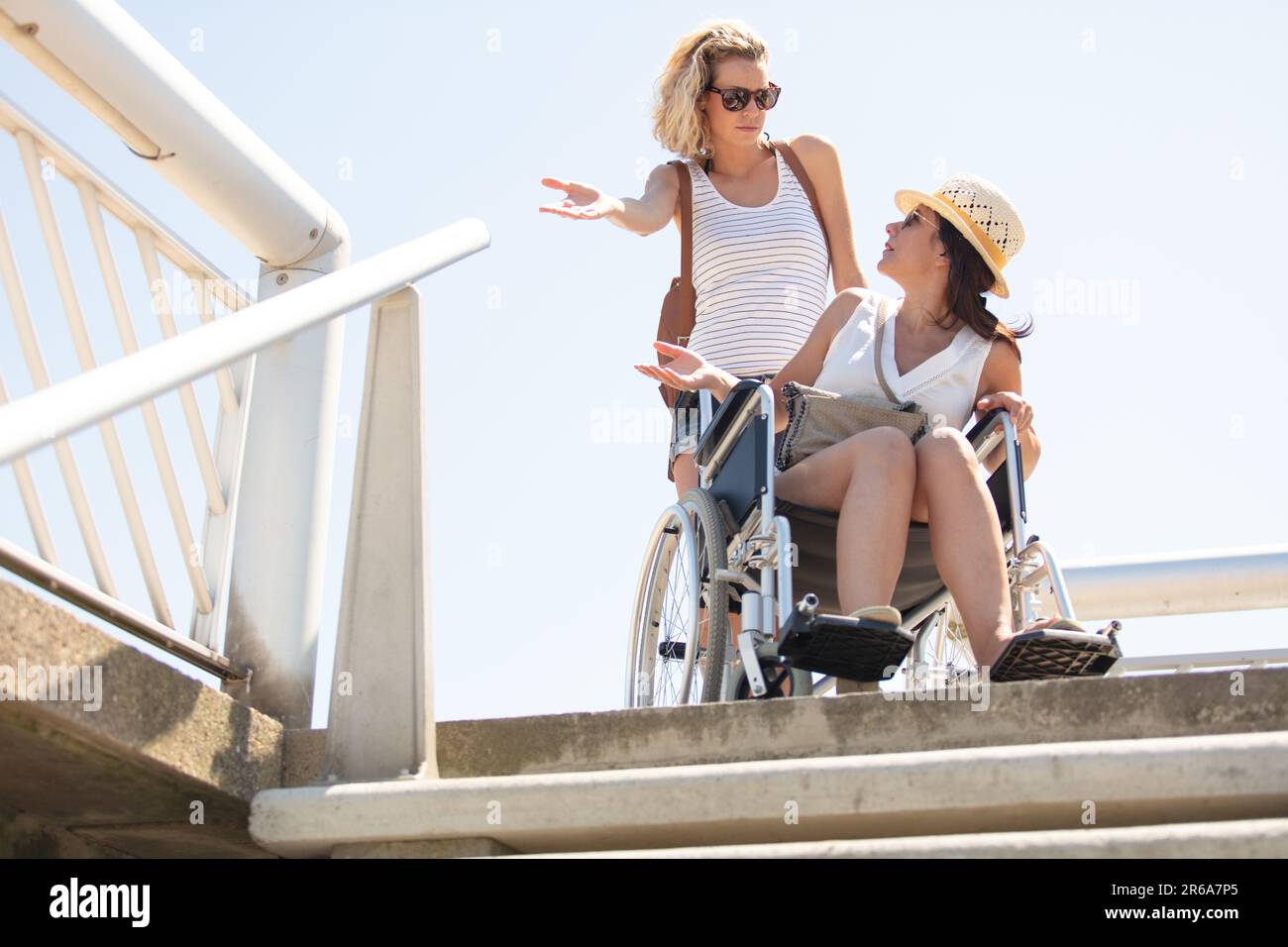 Wheelchair stairs top hi-res stock photography and images - Alamy