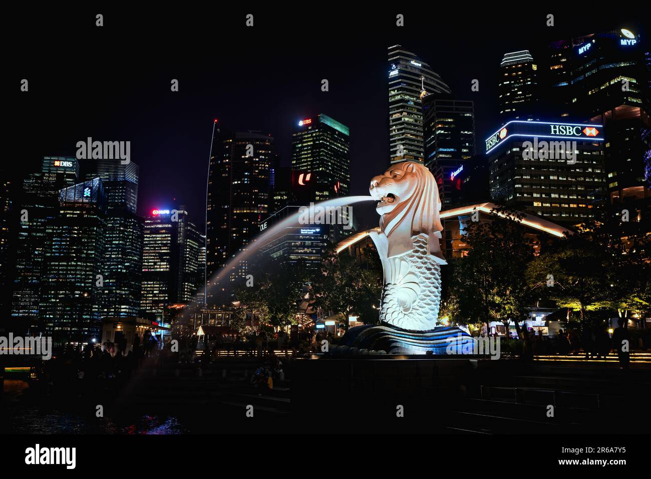 Singapore marina bay merlion hi-res stock photography and images - Alamy