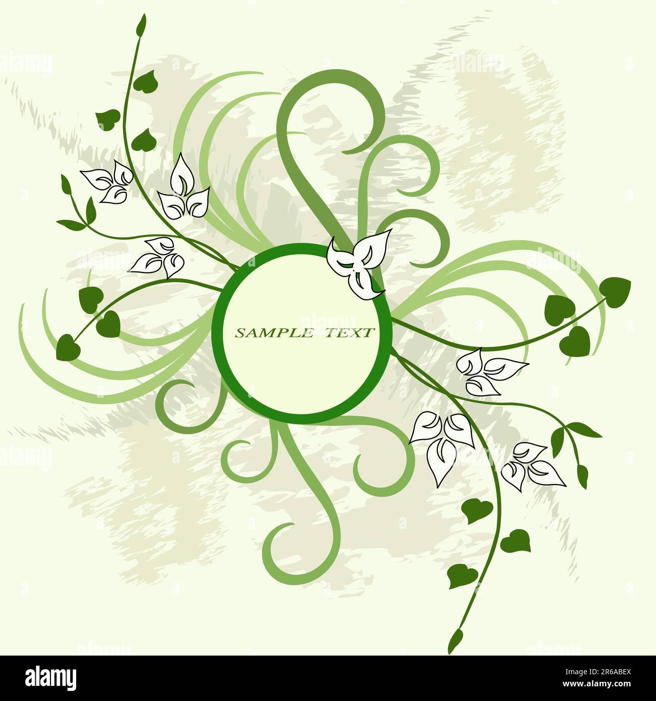 Floral abstract, art Background with frame - vector Stock Vector Image ...