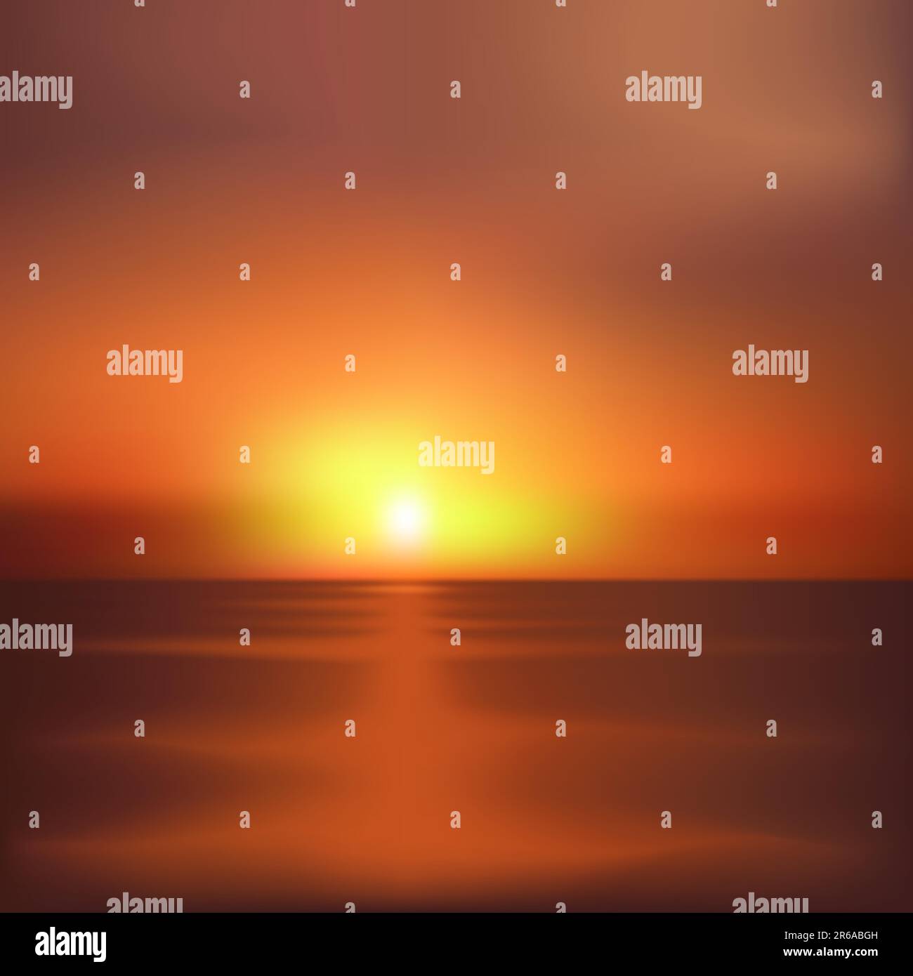 Sunset 10 - Coloured vector illustration Stock Vector
