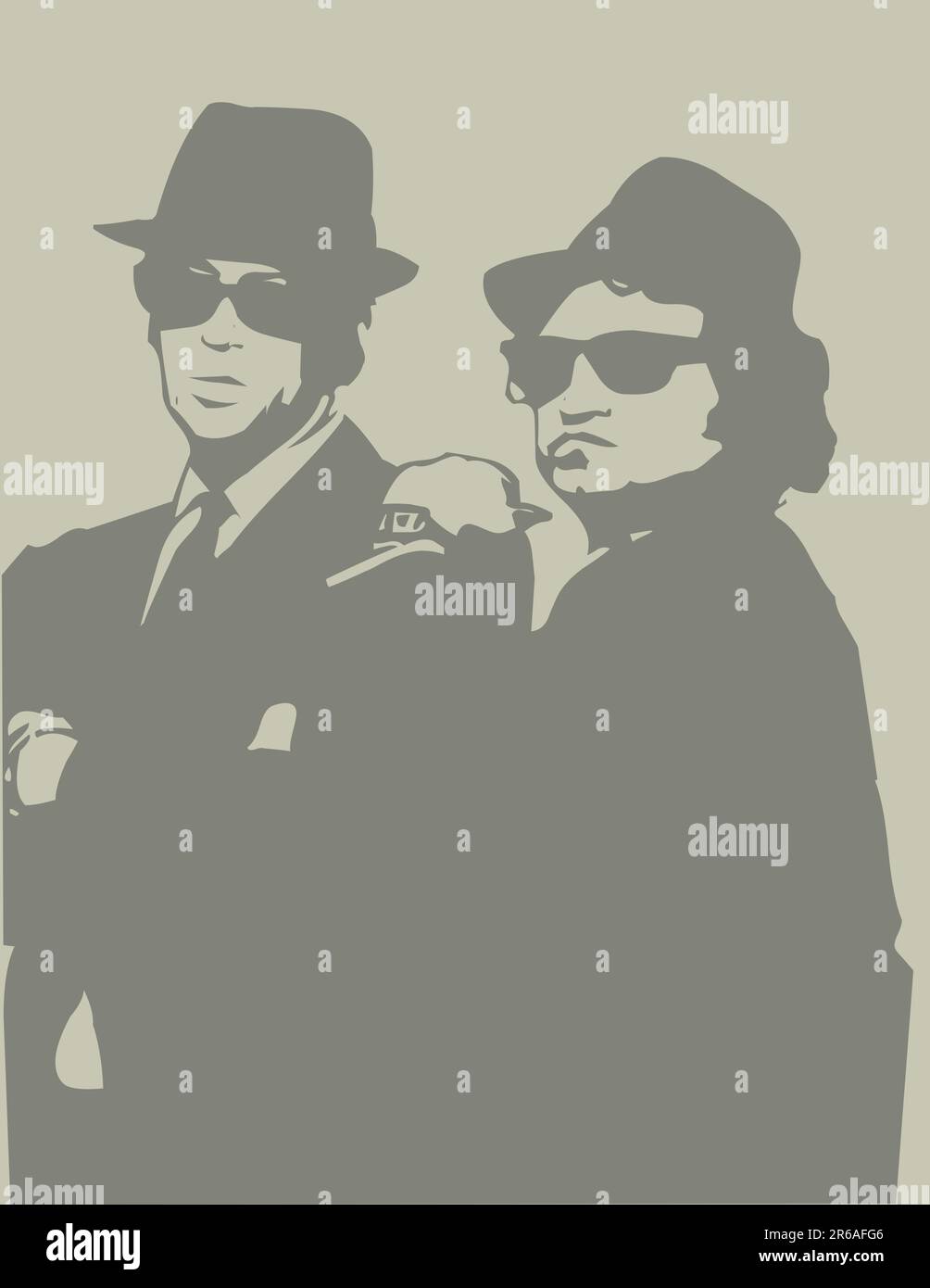 Blues brothers vector image for use in web and print design stock