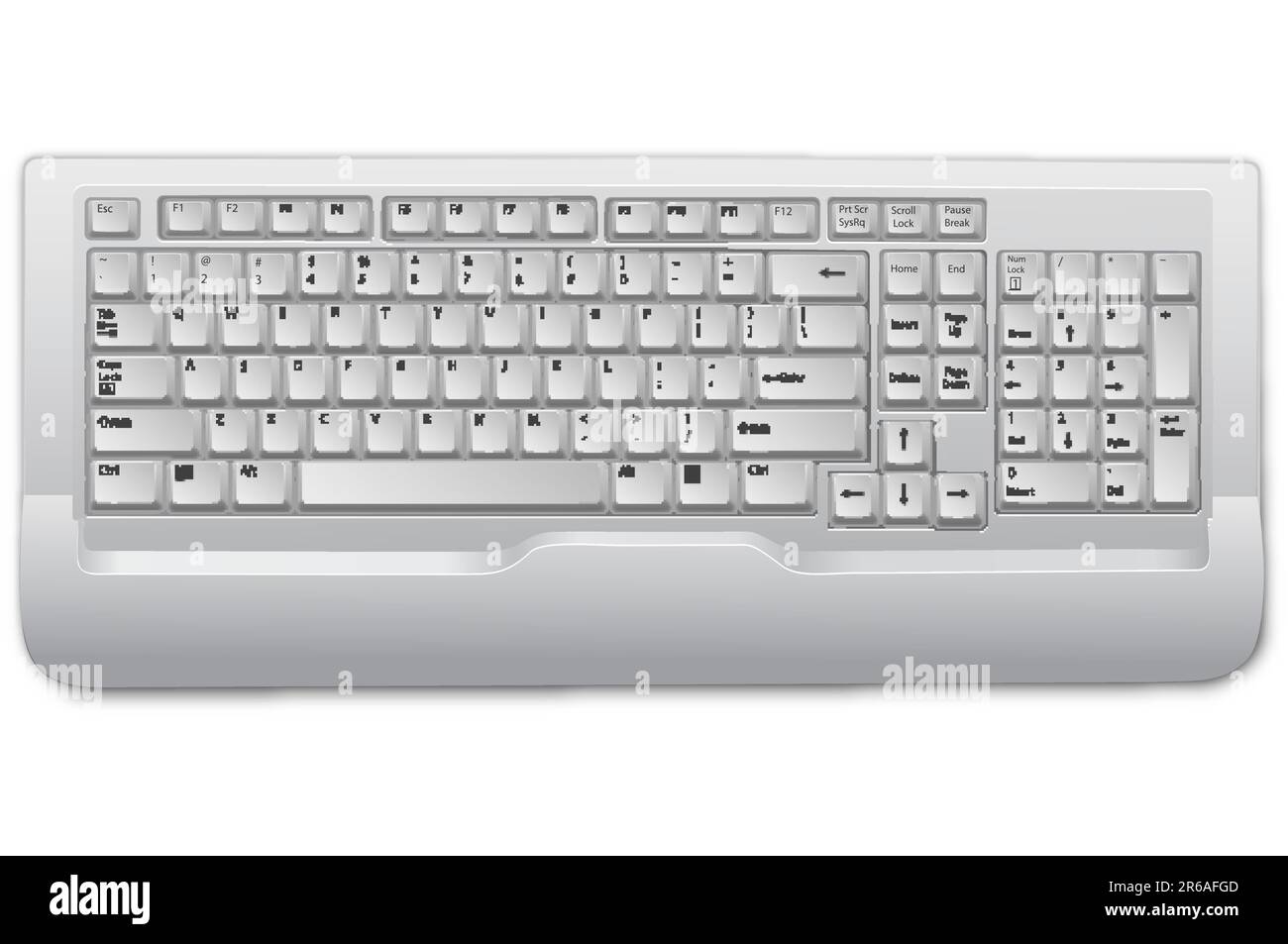 illustration of keyboard on white background Stock Vector Image & Art