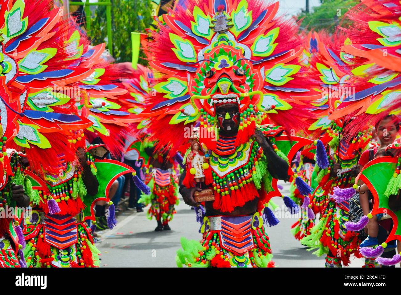 Ati-atihan is a traditional Philippine festival celebrated in honor of the Santo Nino (Holy Child) Stock Photo