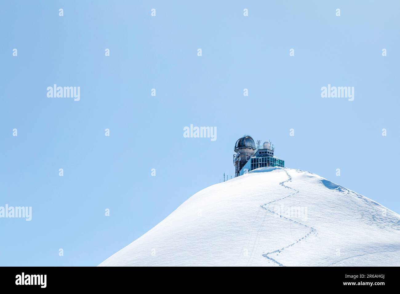 Sphinx Observatory on top of Jungfraujoch, Switzerland Stock Photo