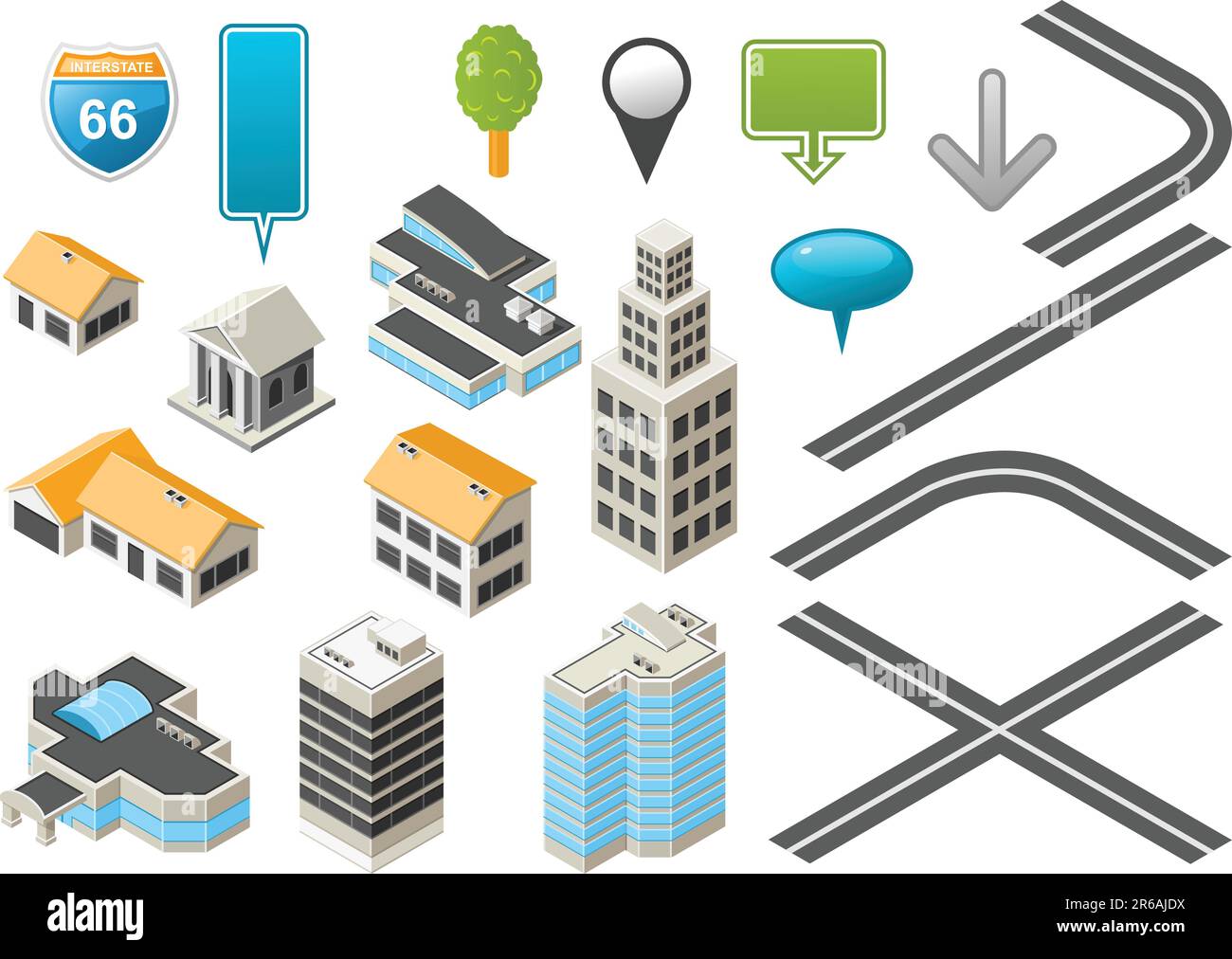 Map toolkit with Isometric Buildings - Map Toolkit With Isometric Buildings And Roads 2R6AJDX
