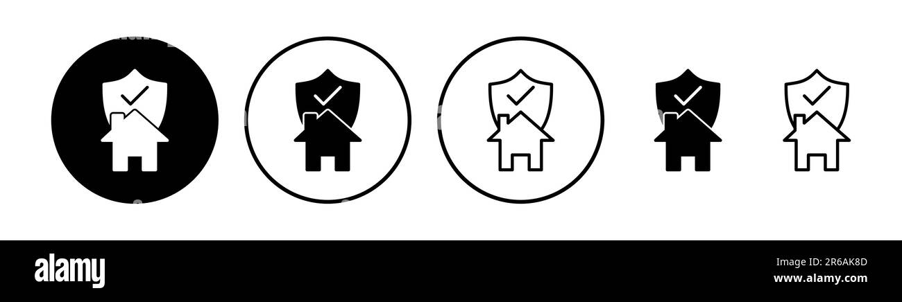 Home insurance icon vector. home shield protect logo Stock Vector Image ...