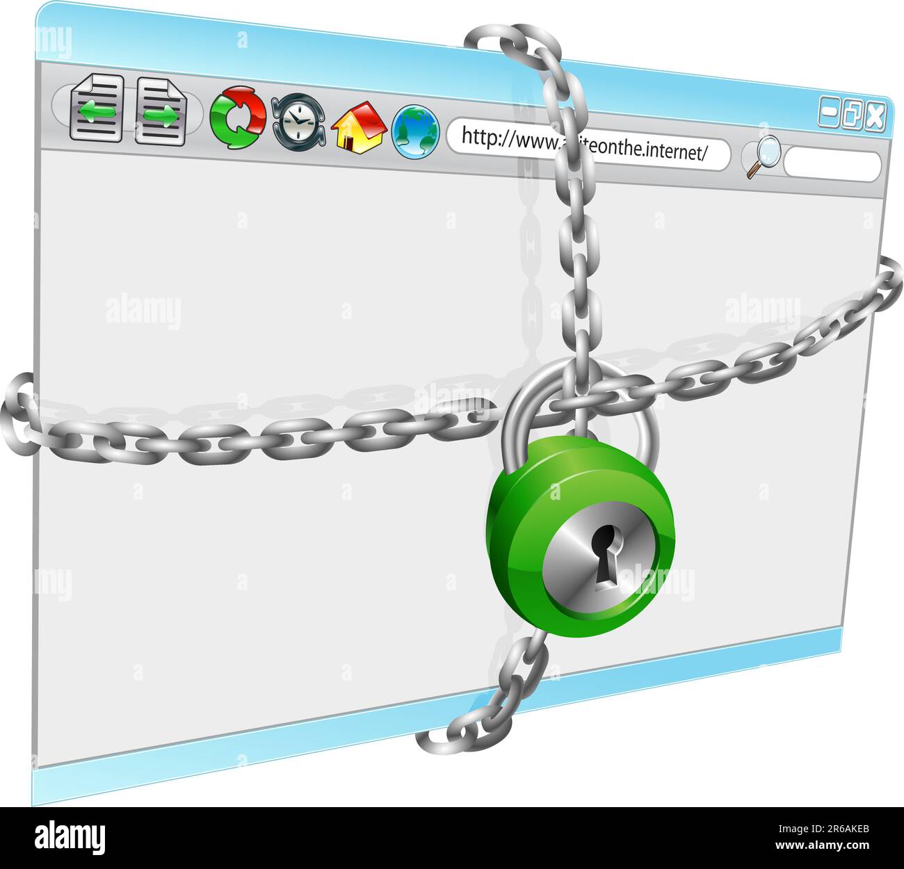 A conceptual illustration of internet security Stock Vector