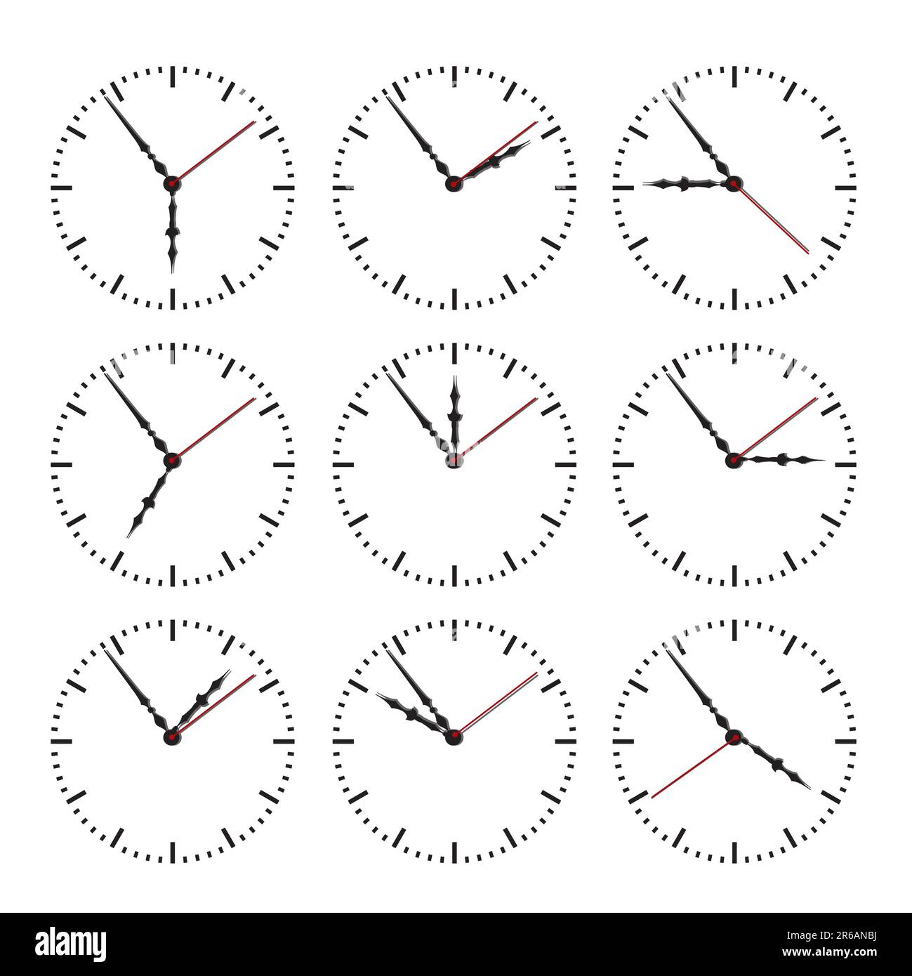 Dial Of Hours On A White Background Vector Illustration Stock Vector dial-of-hours-on-a-white-background-vector-illustration-stock-vector