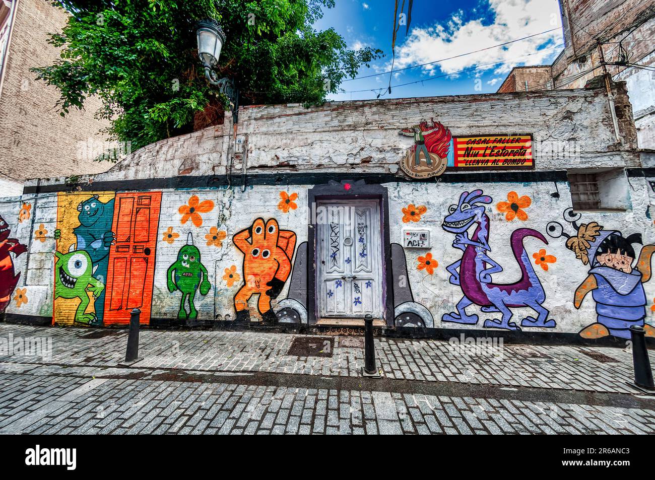 Funny grafitti in Valencia, Spain Stock Photo