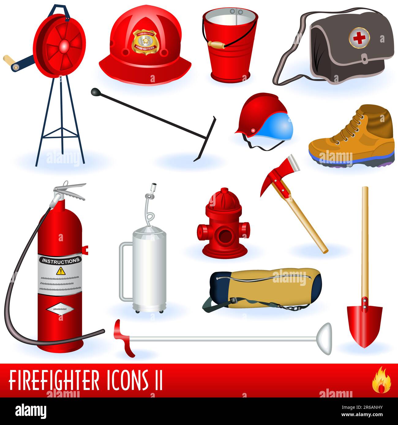 Vector illustration of a firefighter Stock Vector