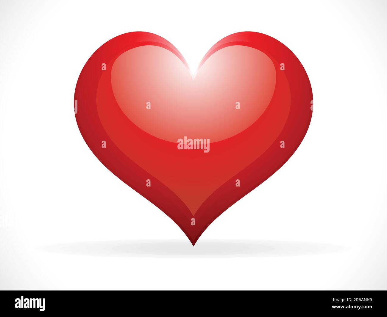 abstract glossy heart icon vector illustration Stock Vector