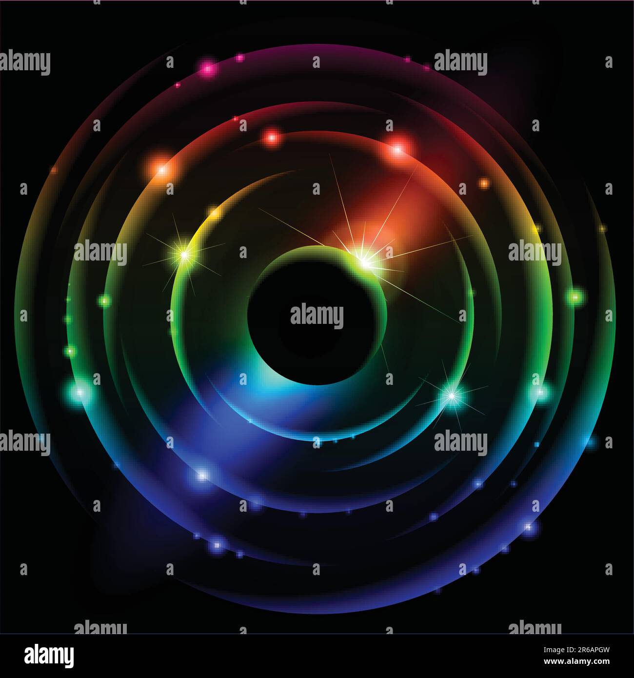 Abstract Solar system. Vector illustration on black #4 Stock Vector ...