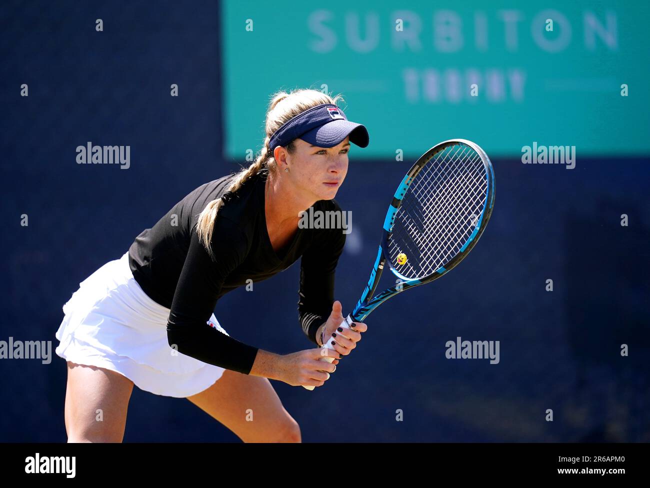 Elizabeth Mandlik in action during her match against Yanina Wickmayer ...