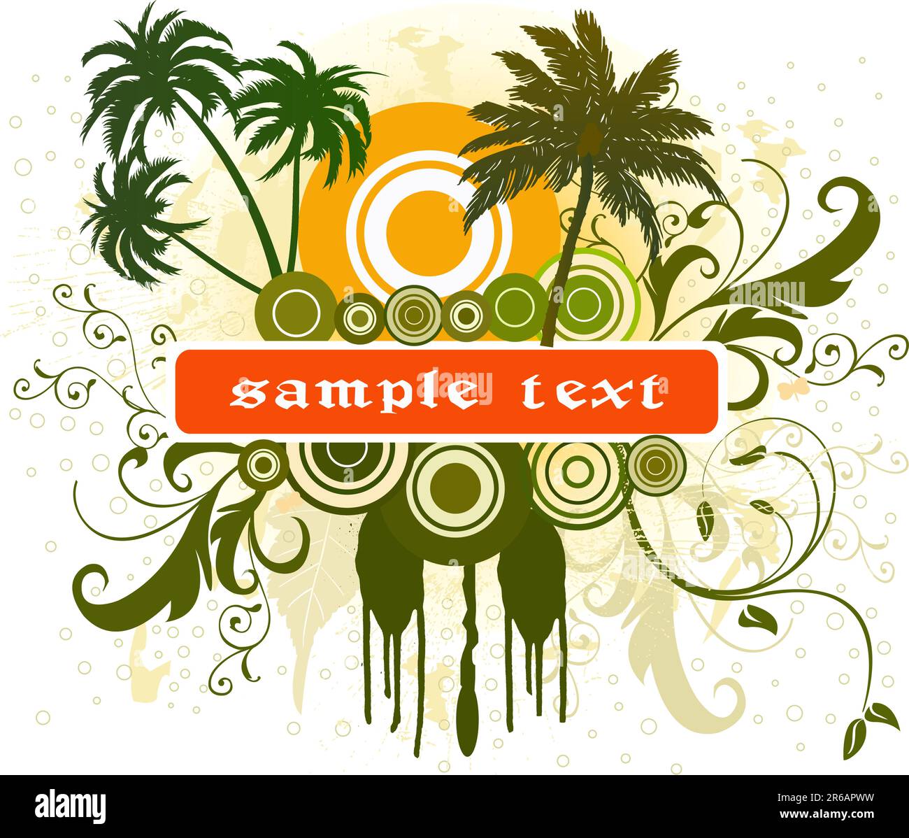 abstract floral design art vector illustration Stock Vector Image & Art