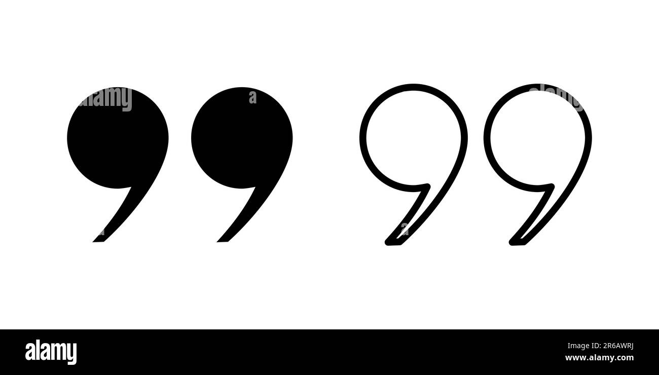 Quote icon set. Quotation mark symbol Stock Vector Image & Art Alamy