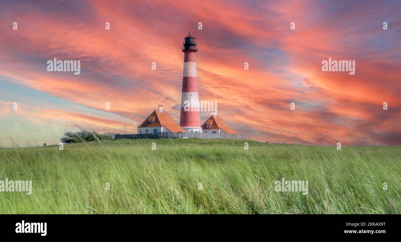 Westerheversand lighthouse germany hi-res stock photography and images ...