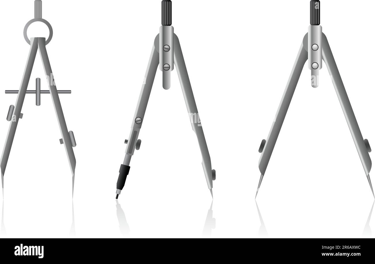 Vector illustration of drawing compasses Stock Vector Image & Art Alamy