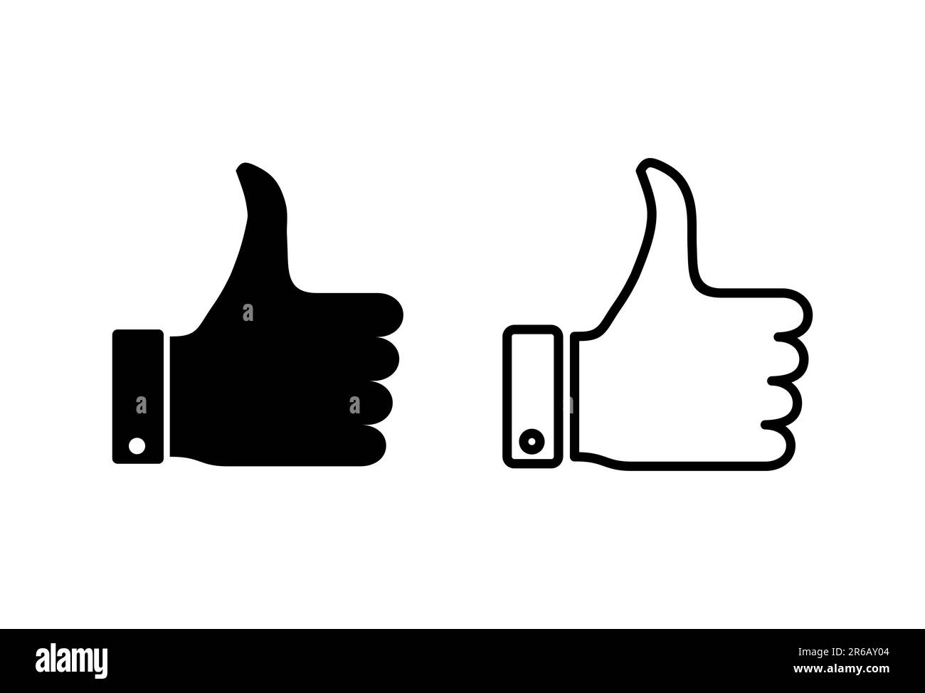 Thumbs up icon set. Hand like. Like icon vector Stock Vector Image ...