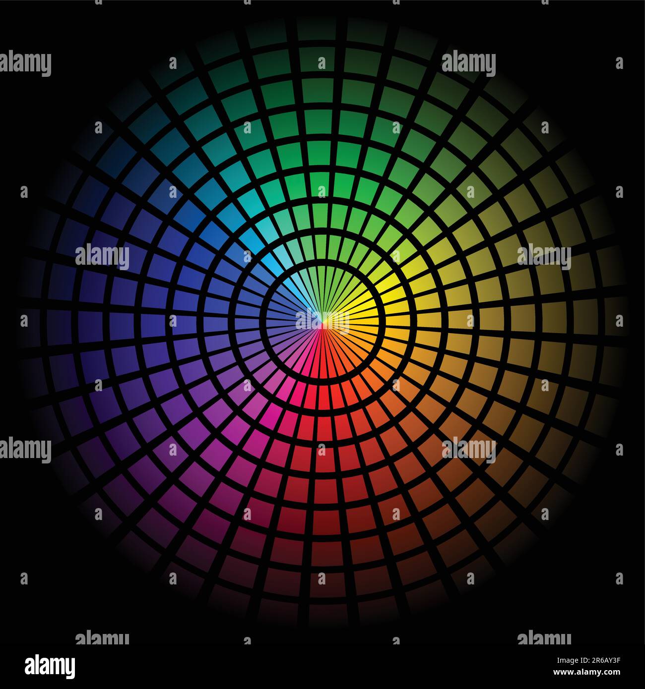 Colorful background with spectrum cell. Vector illustration on black ...