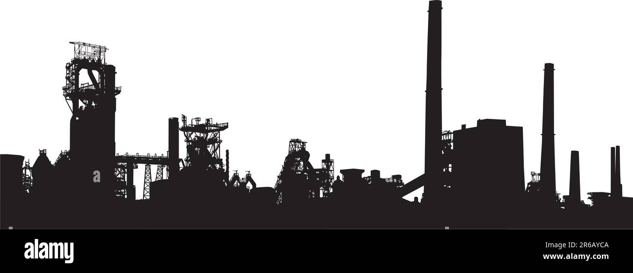 Industrial skyline illustration hi-res stock photography and images - Alamy