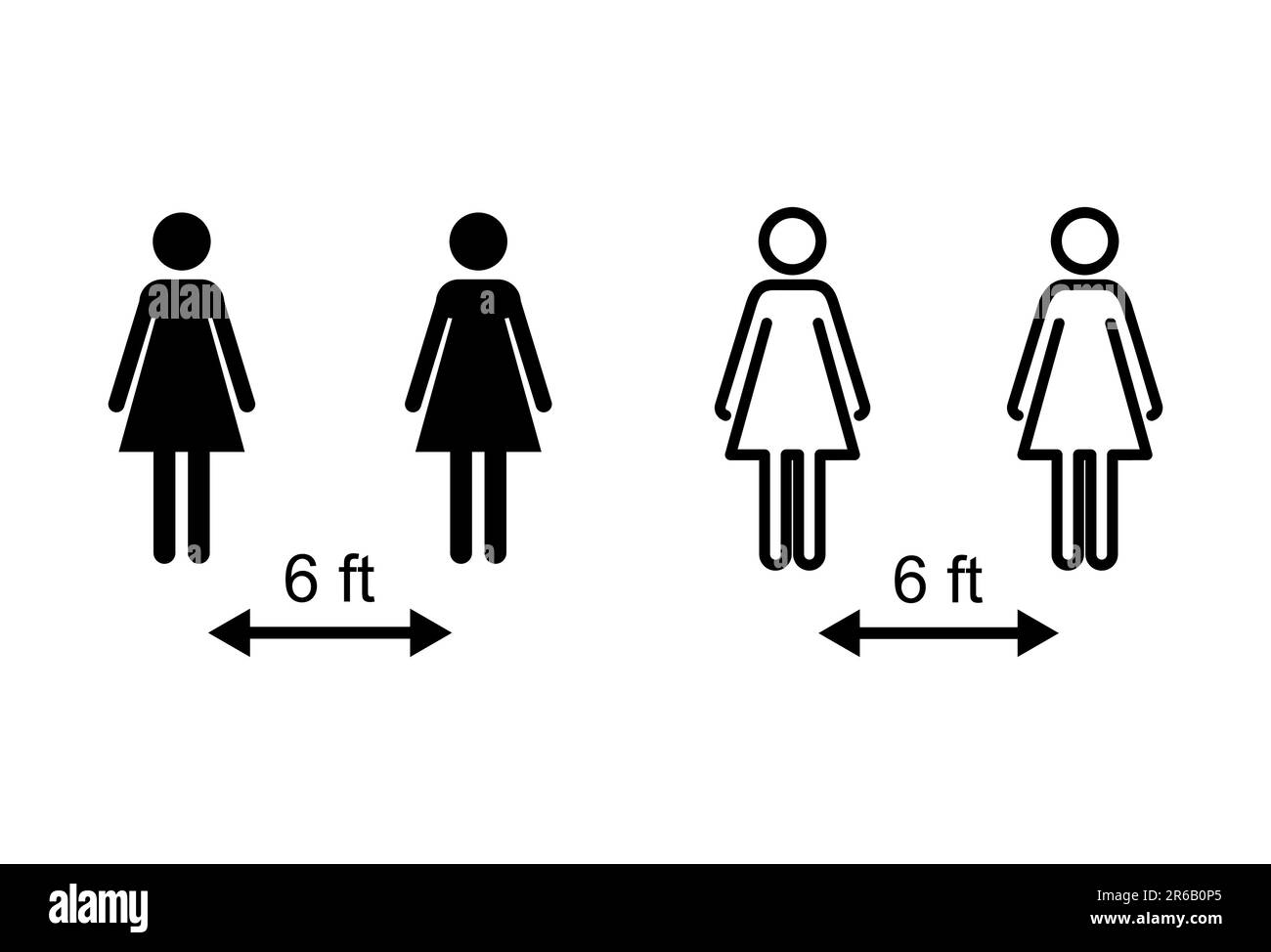 Social distancing icon set. social distance icon. self quarantine sign ...