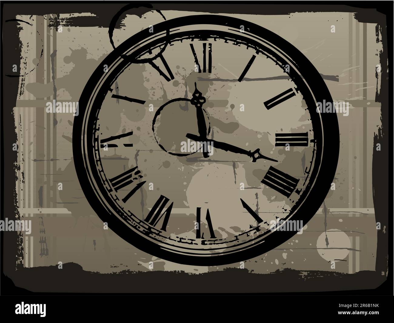 Old clock with grunge background Stock Vector Image & Art - Alamy