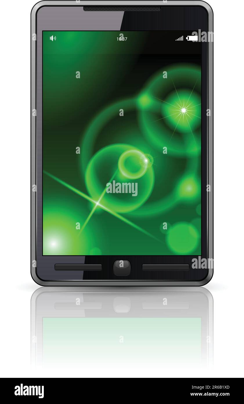Mobile phone, vector illustration on white background Stock Vector