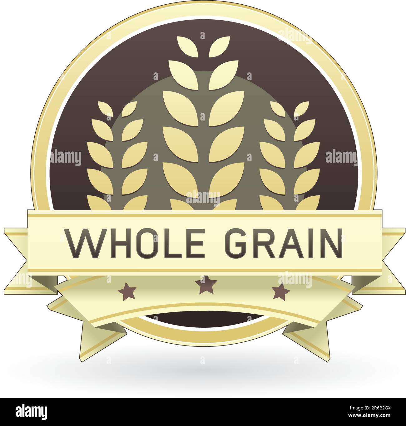 Whole Grain food label for packaging, print, or web use - vector Stock Vector