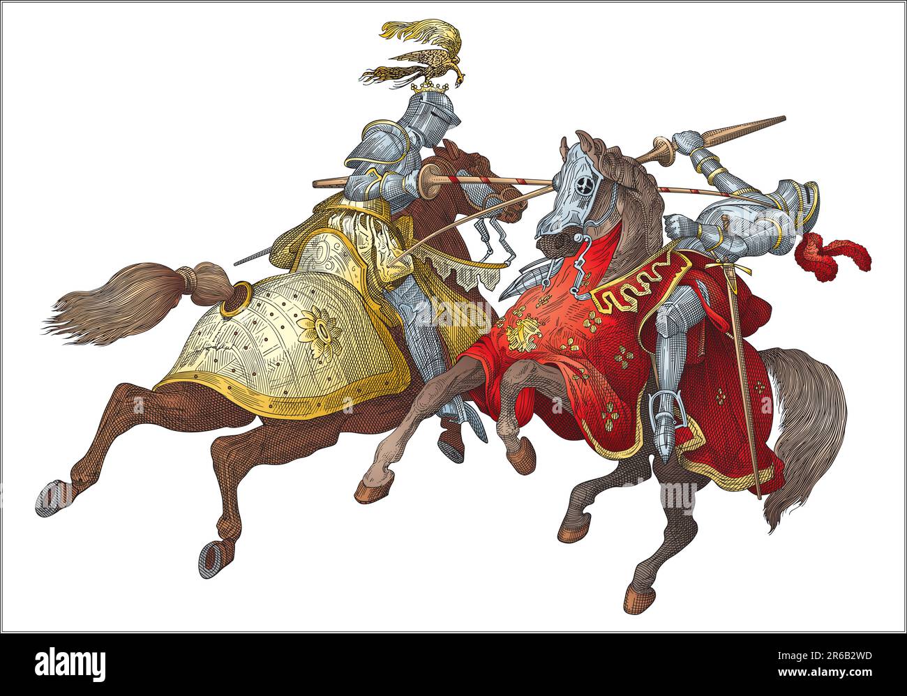 Knights tournament vector Stock Vector Image Art Alamy