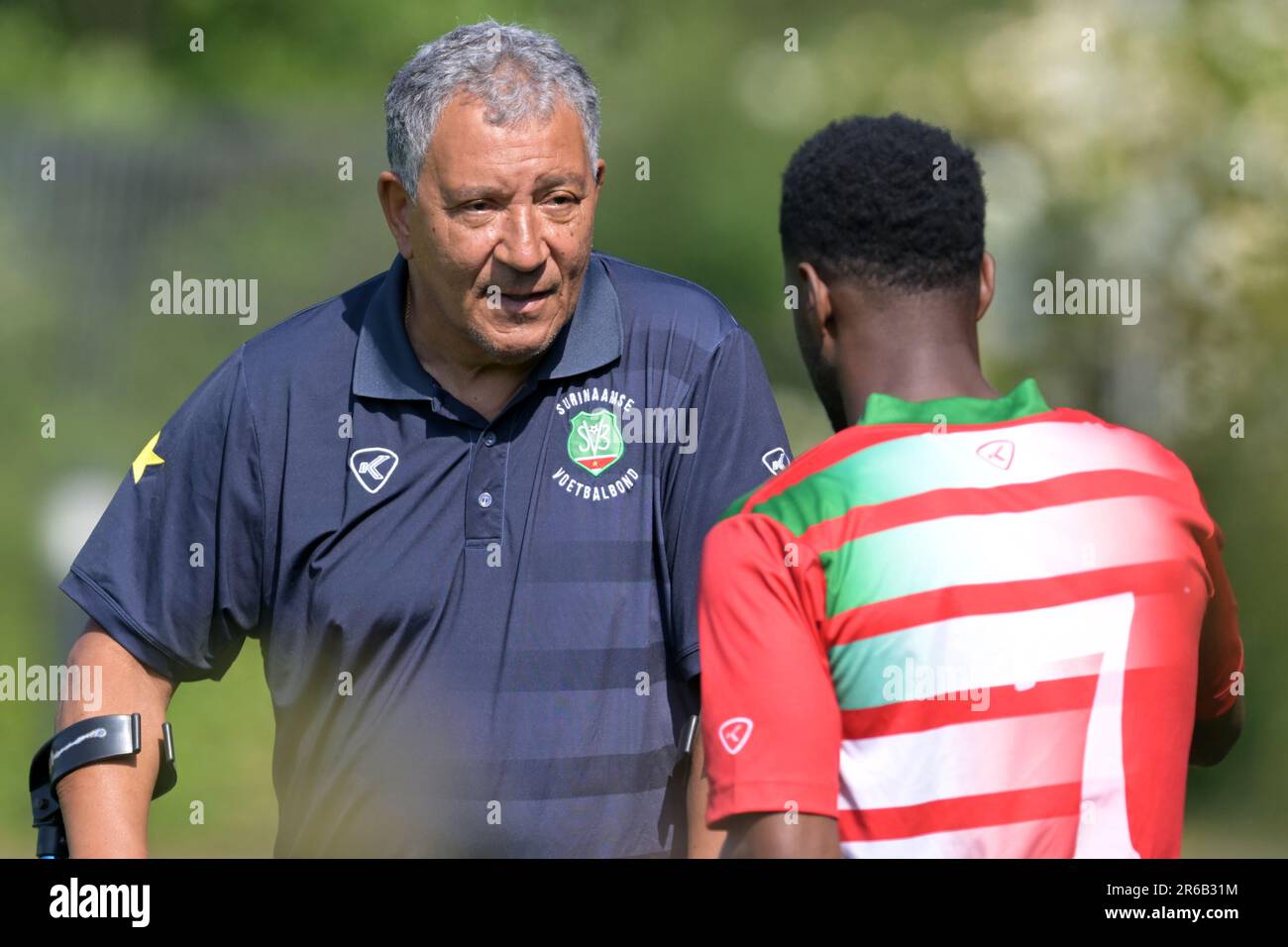 AMSTERDAM 08/06/2023, (lr) Suriname assistant trainer national coach