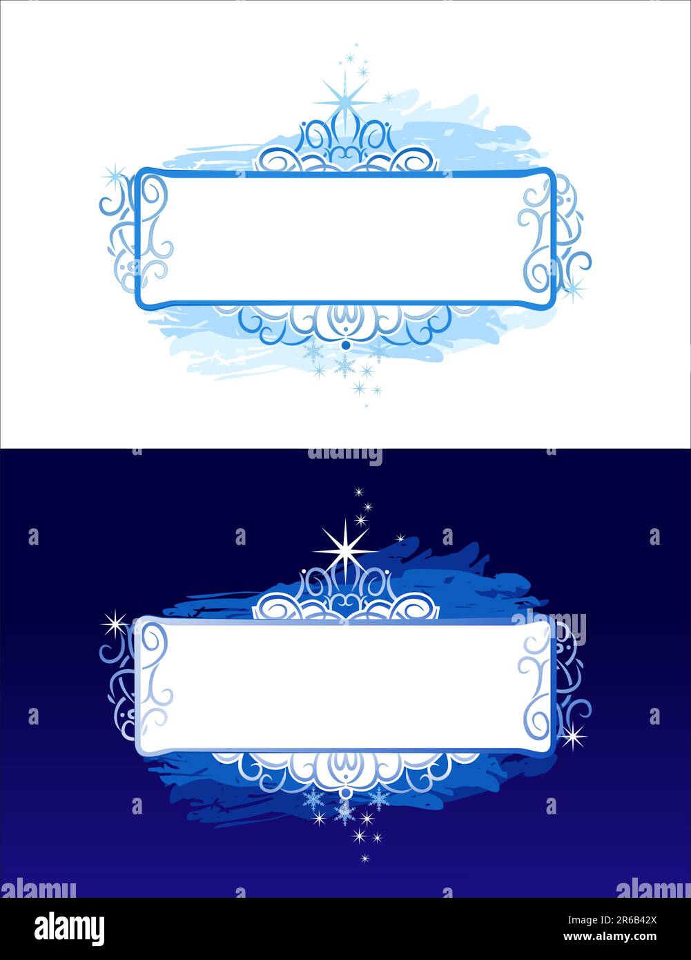 christmas banner / vector background / Two variants for use on a light or dark background Stock Vector