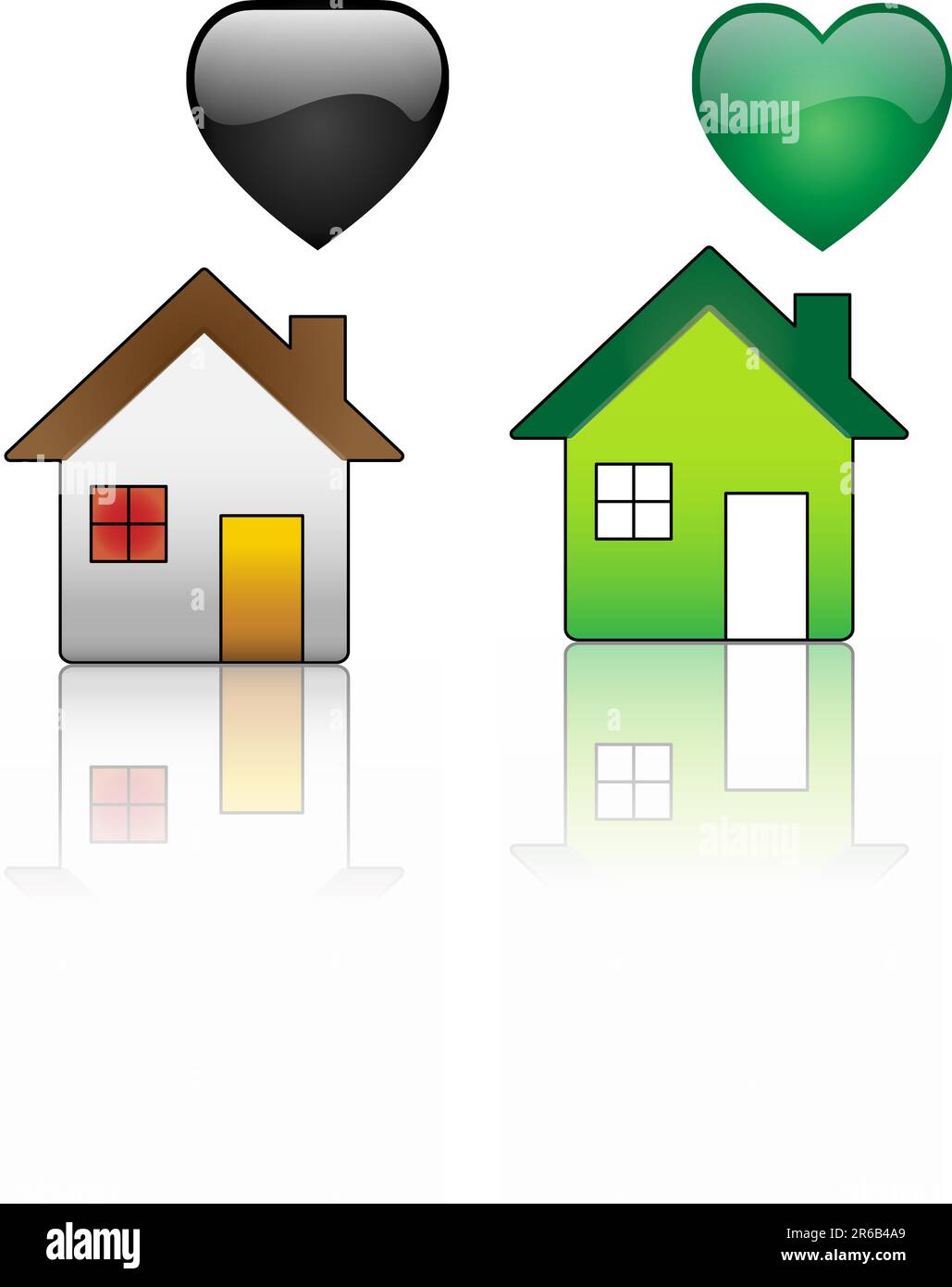 House heart symbol love Stock Vector Images - Alamy